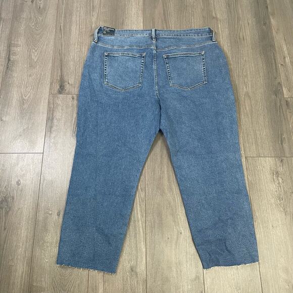 J Crew Curvy Essential Straight Denim Cut Hem Jeans US Women's 35 Plus New - Picture 3 of 7